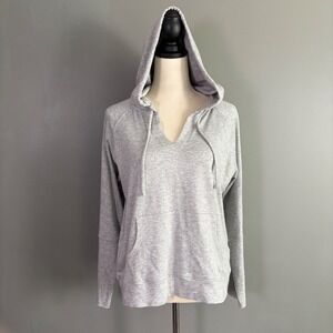Johnny Was Calme Easy Pullover Hoodie M Organic Cotton Sweatshirt Crop Boxy Boho